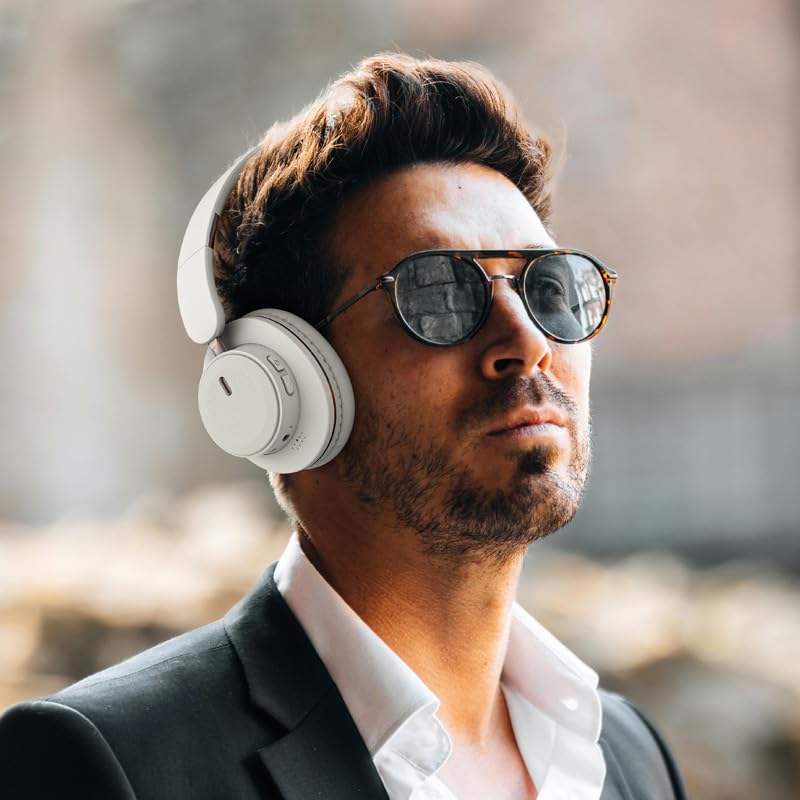 ABEAUROOSE Foldable Bluetooth Headphones with Hidden Mic, Portable Over-Ear Wireless Headphones for Cell Phone, PC, Laptop, Suitable for Music, School, Workouts, and Gaming (White) - image 6