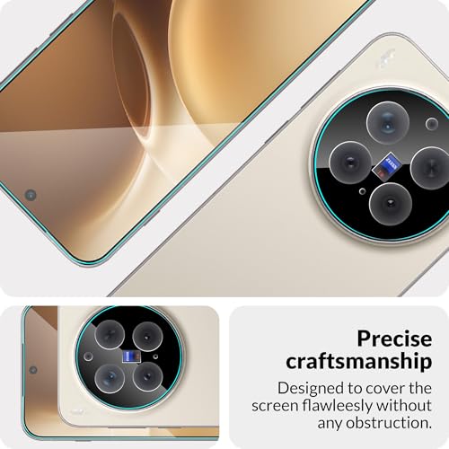 Image of FIRST MART Military-Grade Tempered Glass for Vivo X300 Pro With Black Camera Lens Protector & Installation Kit | Edge to Edge Coverage, Case Friendly, Anti-Scratch | Black