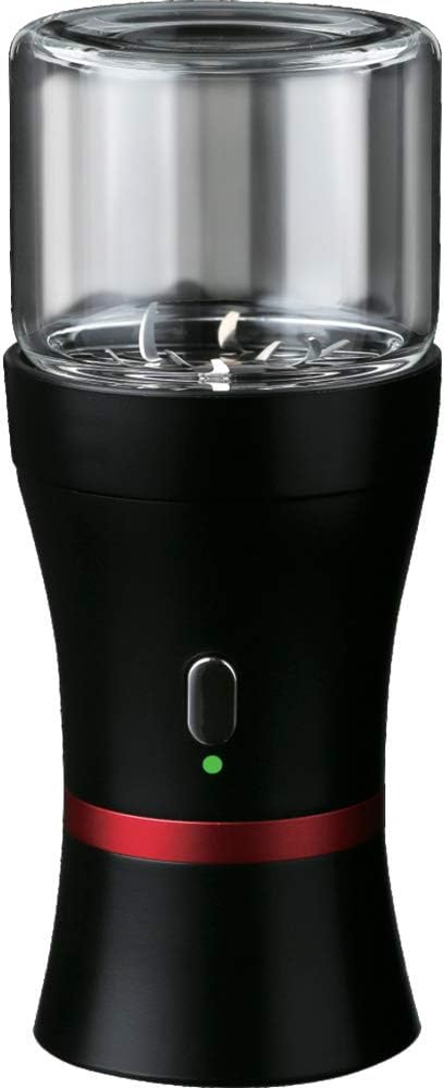 Pulsar King Kut Easy to Use Portable Electric Grinder for Spices, Herbs, & More, With Removable Chamber, Stainless Steel Blade, 1000mAh Battery - Black