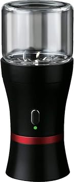 Pulsar King Kut Easy to Use Portable Electric Grinder for Spices, Herbs, More, With Removable Chamber, Stainless Steel Blade, 1000mAh Battery - Black