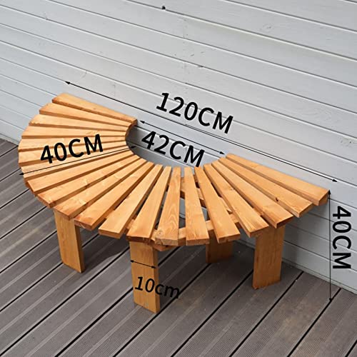 Banc de jardin extérieur petit modèle en bois de pin rustique