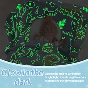 Memorecoolglowinthedarkdinosaurtoddlercouchfoldablesoftplushkidsreclinerchairbabysofablue Urban Country Home Decor Memorecool glow in the dark dinosaur toddler couch foldable soft plush kids recliner chair baby sofa blue urban country home decor