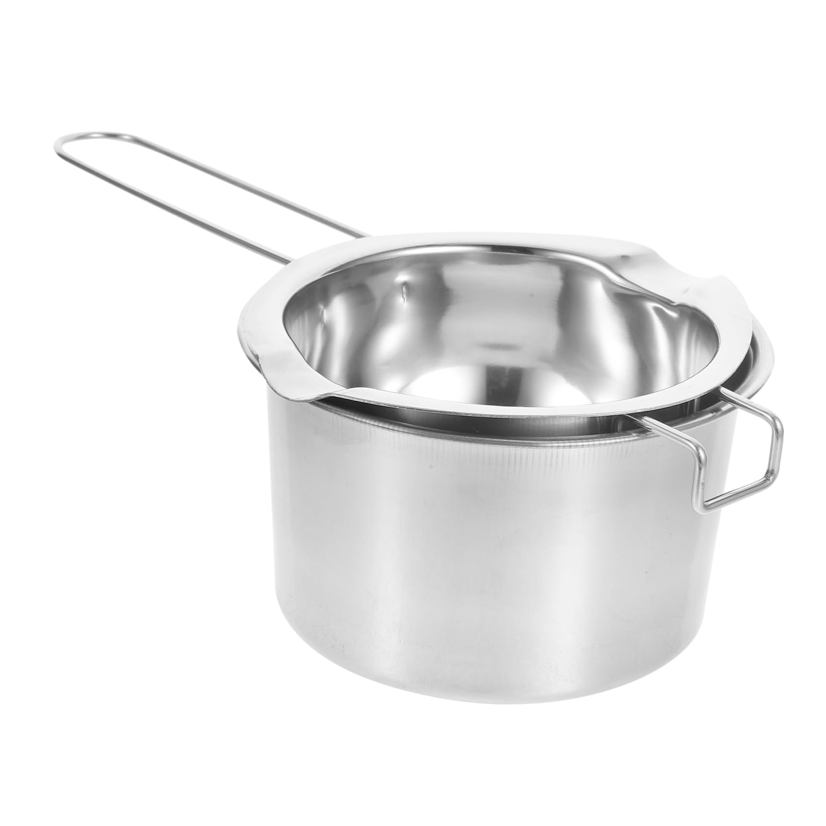 SEWACC 8 Piezas Vela Bricolaje Herramientas Para Derretir Velas Pote De Cera Crisol De Cera De Herramienta De Artesanía De s Kit De Bricolaje Silver Acero Inoxidable