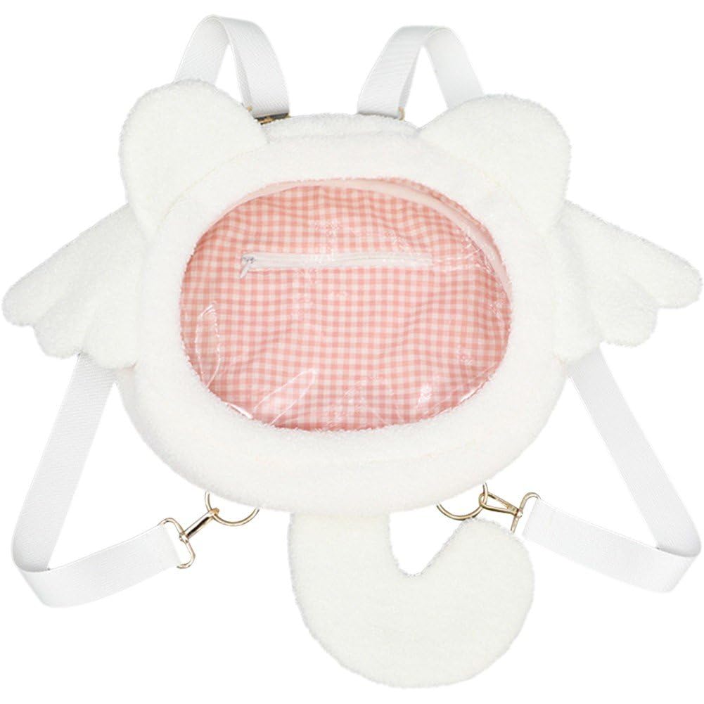 Sac à dos en peluche ailes d'ange idéal pour les sorties quotidiennes des filles