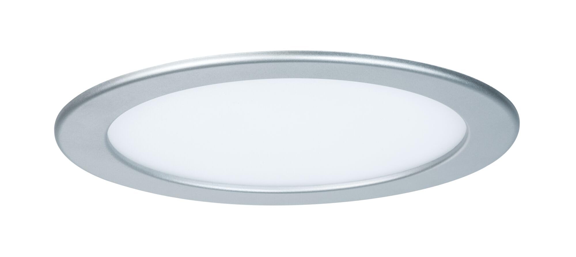 Paulmann 92072 Panel empotrable LED, redondo 18 W 4000 K blanco neutro, panel LED cromo mate, IP44 protección contra salpicaduras, incl. fuente de luz