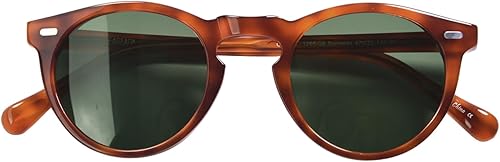 ERD - Gafas de sol redondas vintage para hombres, marco circular polarizado para mujer, lentes grandes UV400