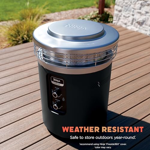Ninja Fireside360™ Outdoor Heater & Fire Pit | 3 Modes: Flame, Heat, Flame & Heat | Portable for Patio, Deck, Camping, Beach | Easy Control Smokeless Flames | Push to Start Ignition | Stone | OF101ST - Image 6