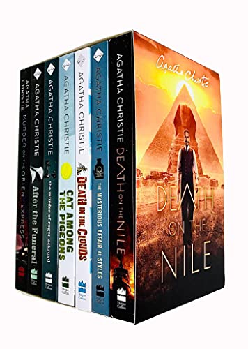 Image of Agatha Christie Poirot Series 7 Books Collection Box Set (Murder on the Orient Express, Death on the Nile, The Mysterious Affair at Styles, After the Funeral & More)