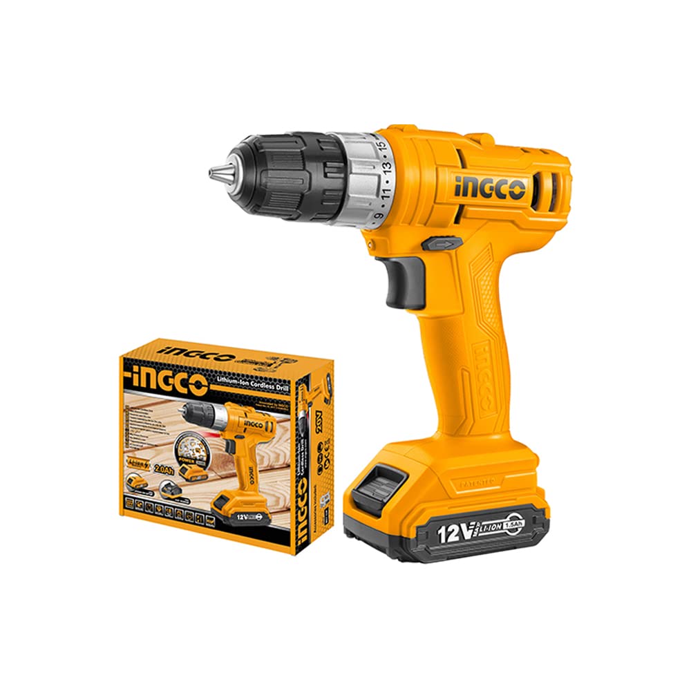 INGCO CDLI1211 12V Cordless Drill Pistol Grip Drill (10 mm Chuck Size) (B081W5MP4H) Amazon Price History, Amazon Price Tracker