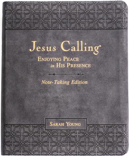 Image of Jesus Calling Note-Taking Edition, Leathersoft, Black, with Full Scriptures: Enjoying Peace in His Presence (A 365-Day Devotional and Prayer Journal)