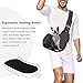 SlowTon Dog Carrier Sling - Hard Bottom Support Dog Carriers for Small Dogs with Adjustable Padded Shoudler Strap, Dog Purse for Puppy Cat Pet with Drawstring Opening Storage Zipper Pockets (Black)