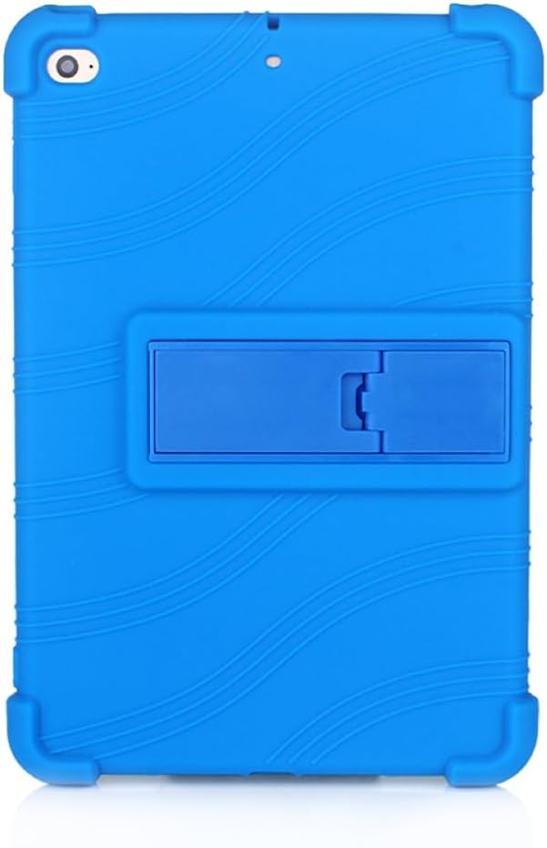 Case for iPad Mini 5th / Mini 4th 7.9 inch,Shockproof Silicone Back Case with Foldable Kickstand,Four Corners Protective Cover,Anti-Slip & Drop-Proof (Dark Blue)