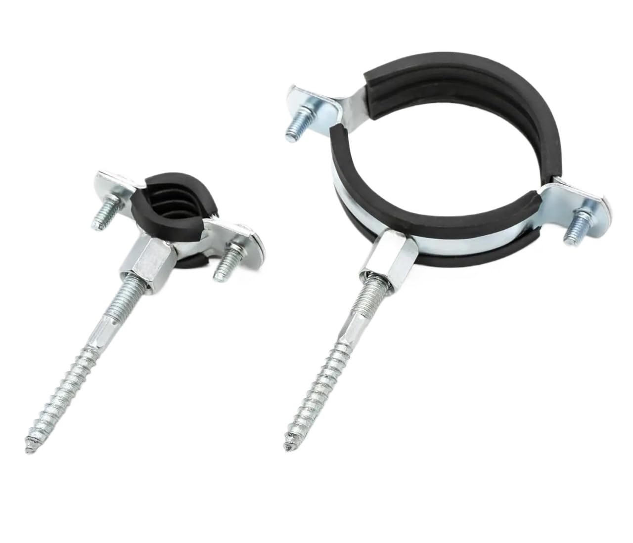 Adjustable Pipe Bracket Clamp Stainless Steel Hanger Heavy Duty Split Ring Multiple Sizes 2-Pack(32 36mm)