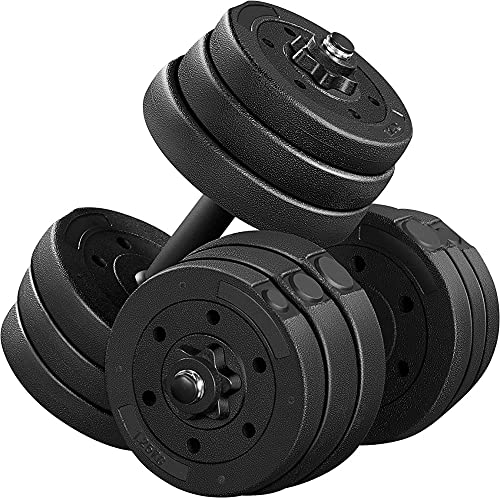 Image of Encanto Adjustable Dumbbell Set With PVC Plates, Home Gym