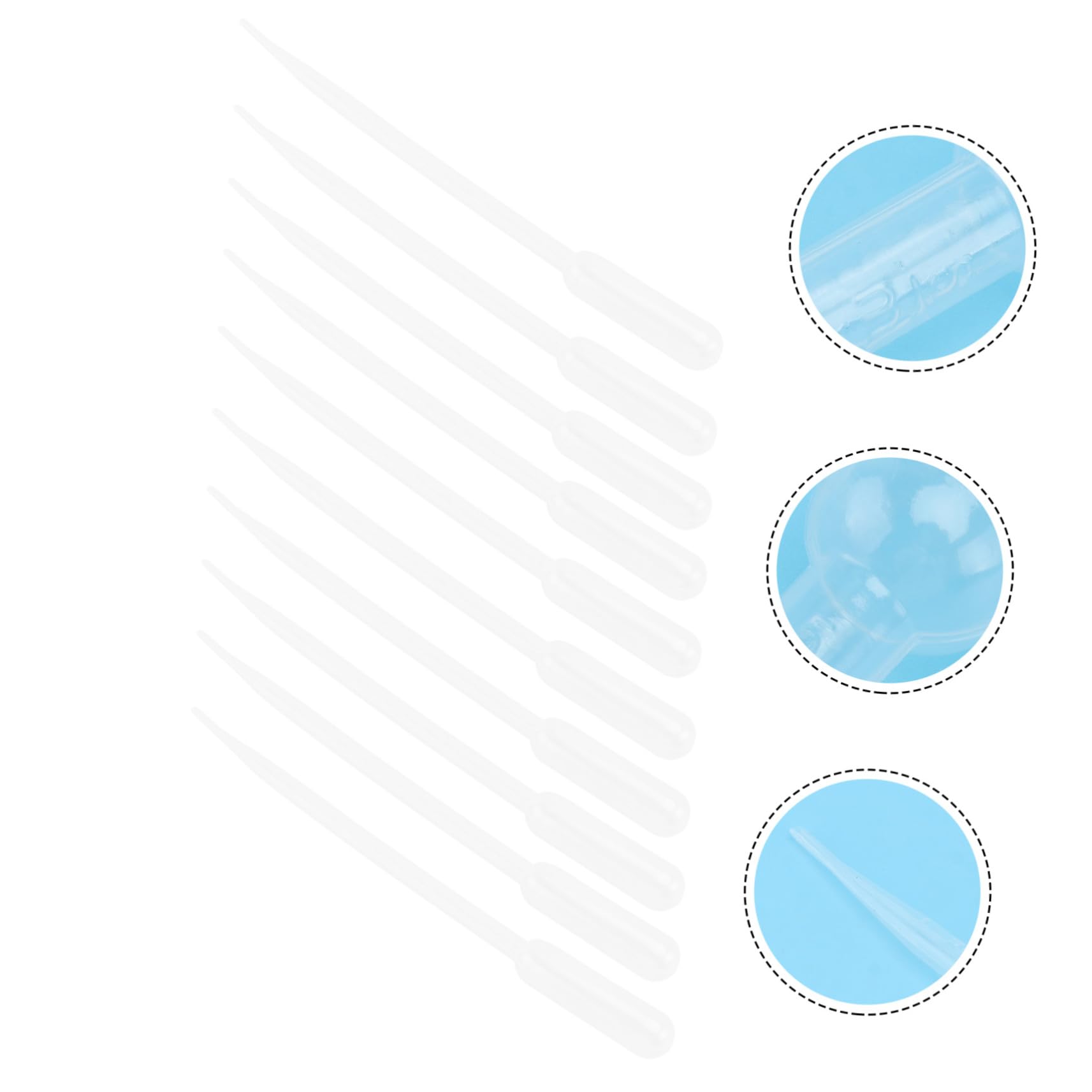 Happyyami Fish Feeder Aquarium Set 10pcs Plastic Tubes Shrimp Liquid Feeders for Pet Supplies