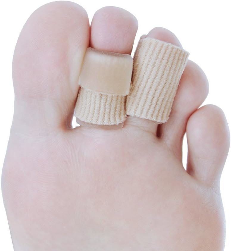 Image of SOHLER 6 Packs Closed Toe Caps Finger Covers Sleeve Protectors, Elastic Fabric Lined with Soft Gel (Large)