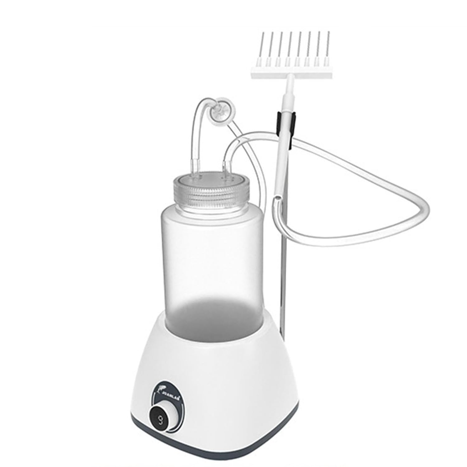 Aspirateur de laboratoire 1 L, recycleur de liquide avec réglage à 9 vitesses, tête d'aspiration à 8 canaux, support de tête d'aspiration pour usage scientifique