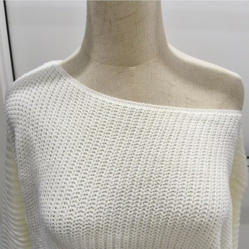 Image of Crew Neck Long Sleeve Sweater Mini Dress, Casual Knit Dress | Soft acrylic sweater mini with crew neck and long sleeves, cozy for winter, work, holidays and daily wear