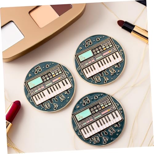 Holibanna 3 Piezas Pins Broche Música Diseño Creativo Guitarra Batería Piano Aleación Esmalte para Mochilas Ropa Accesorios Fans - imagen 5