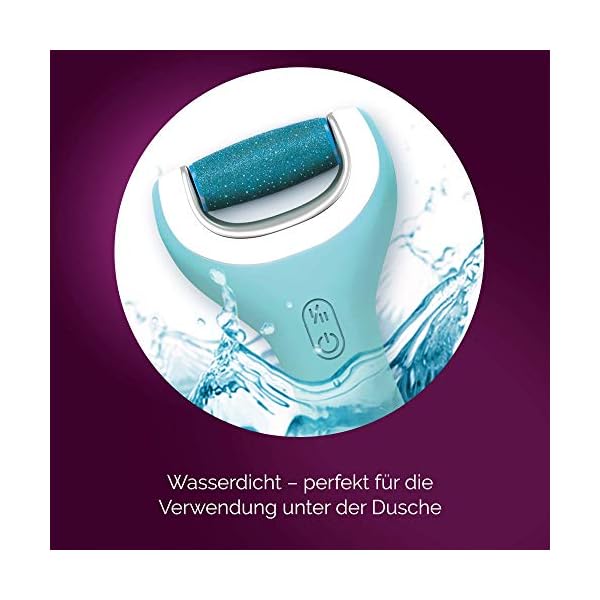 Scholl Velvet Smooth elektrischer Hornhautentferner Pro – 1 Gerät + Ladestation & Expert Care Wet & Dry Ersatzrollen… – Bild 5