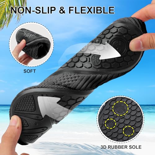 Water Shoes for Men Women Slip-On Barefoot Shoes Quick Dry Aqua Shoes Beach Swim Shoes Sock Shoes3