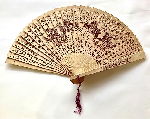 中国 白檀扇子 透かし彫り木扇子 - 製品詳細