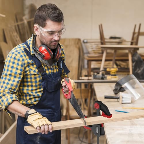 ROELLY 2-Teiliger Einhandzwinge, Zwingen-Klemmen & Spanner, Zargenspanner, Spannweite 200 mm, Dehnungsbereich 400 mm, 71 kg Zwingenkraft, Verwendung bei Holzhäusern