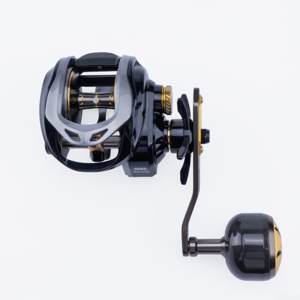 Aluminiowa szpula kołowrotek Baitcaster 6+1BB włókno węglowe | Aluminiowa szpula CNC, głęboka konstrukcja, zapobiega ślizganiu się linii, długa odległość odlewania, łożyska kulkowe 6+1