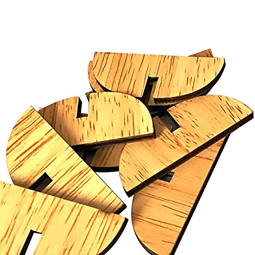 Baugger - 20pcs 1-20 suportes de mesa de mesa de casamento de madeira com base para recepção e tabel