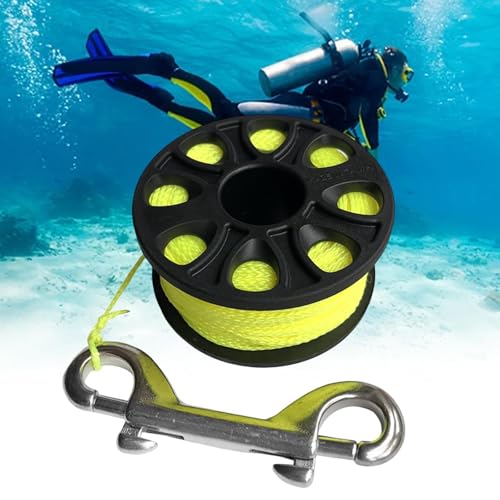 Carrete de buceo de estructura robusta y bobina fluorescente 30m 7