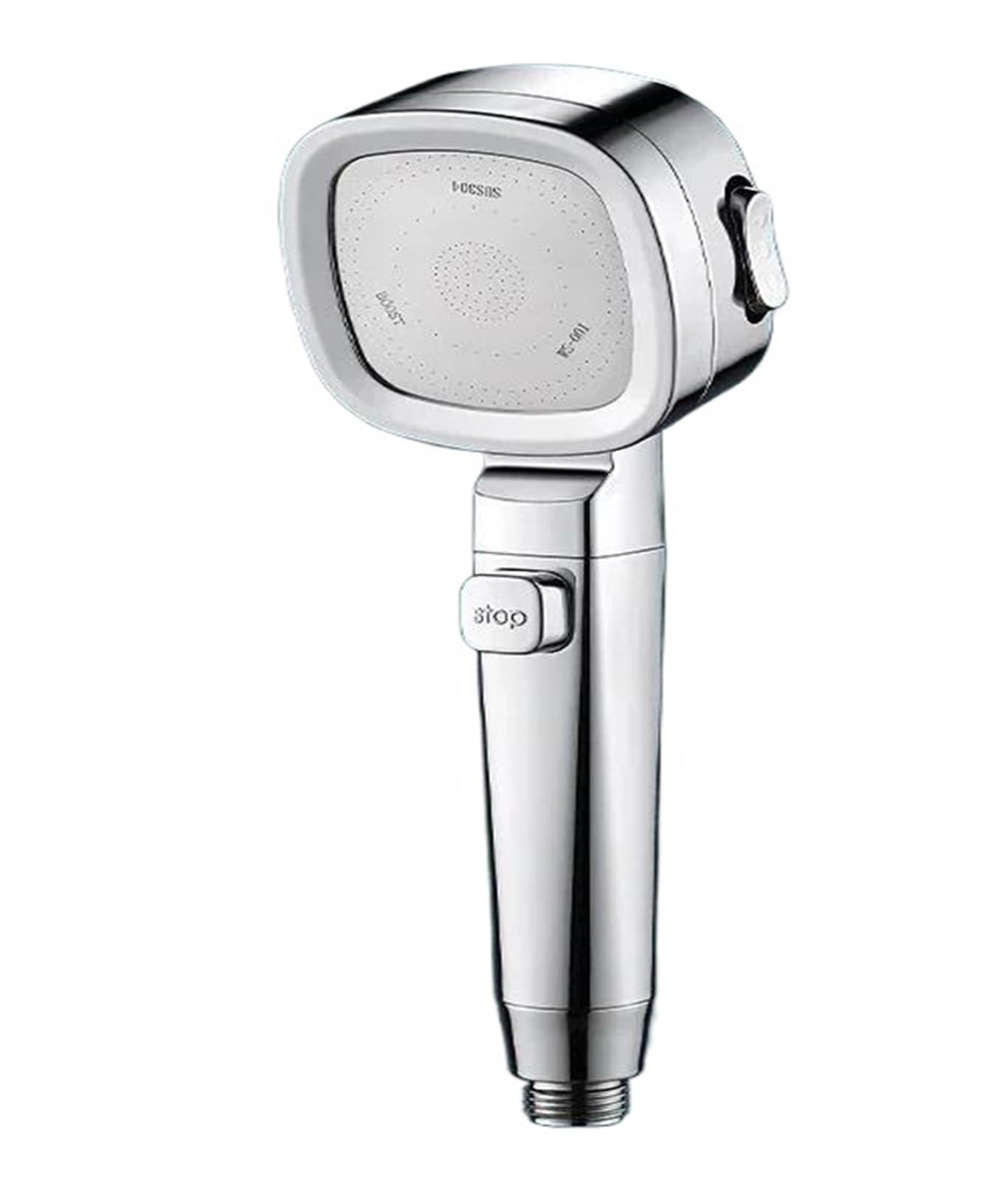 Soffione doccia ad alta pressione con risparmio idrico, 3 modalità di soffione doccia regolabili(Silver 3pcs set)