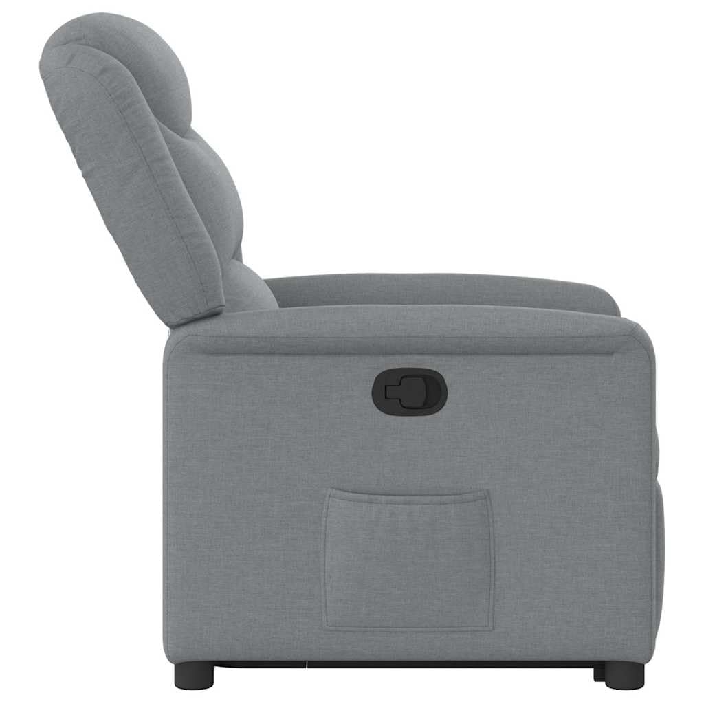Sillón reclinable elevable de Tela Gris Claro