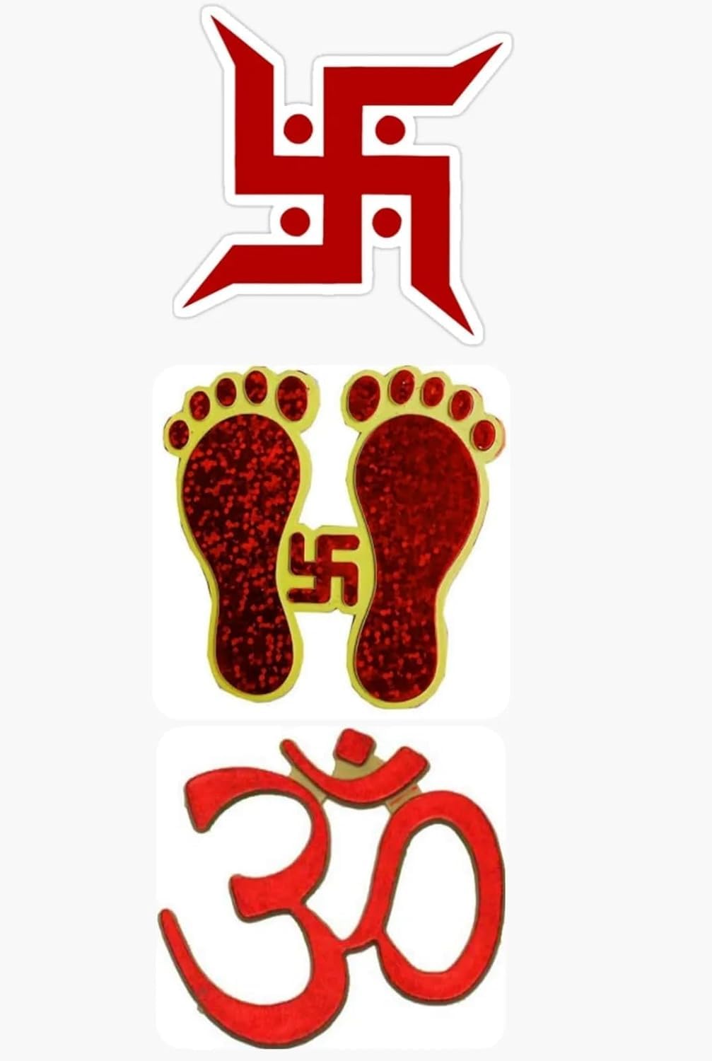 MOOLYAVAAN Products OM Swastik and Foot Sticker Set of 3 Swastik Sticker for Wall Decoration OM Sticker for Door Decoration Diwali Decoration (Pack of 1) (B0CL373XD9) Amazon Price History, Amazon Price Tracker