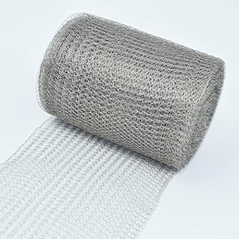 YAGJIA Maschendraht Drahtgitter Edelstahl, 12.7cm x 6m Drahtgeflecht Feinmaschig, Edelstahlgewebe Engmaschig für Nagetierschutz, Lochfüller, Schützen von Setzlingen & Samen und DIY Cover