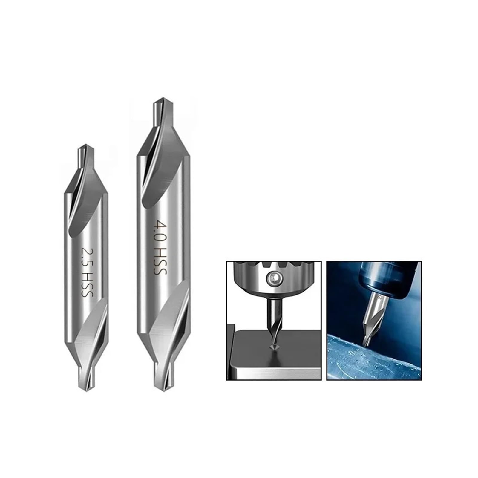 Wiertło centrujące HSS, Zestaw wierteł centralnych HSS 60 stopni i pogłębiaczy 1,5-6,0 mm(6pcs 2.0 6.0mm)