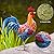 Tiejiajiang Metal Rooster Statue - Outdoor Garden Porch Patio Farm Backyard Decor - 21 Inch Metal Home Furnishing Artwork - Unique Gifts for Mom Women
