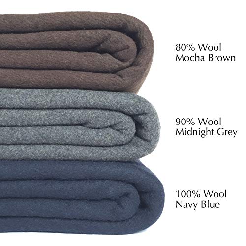 EKTOS 90% Wool Blanket, Olive Green, Warm & Heavy 4.0 lbs, Large Washable 66"x90" Size, Perfect for Outdoor Camping, Survival & Emergency Preparedness Use - Thumbnail 5