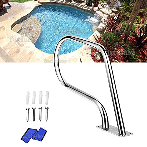 Escalera para piscina con pasamanos de acero inoxidable 304 miniatura 1