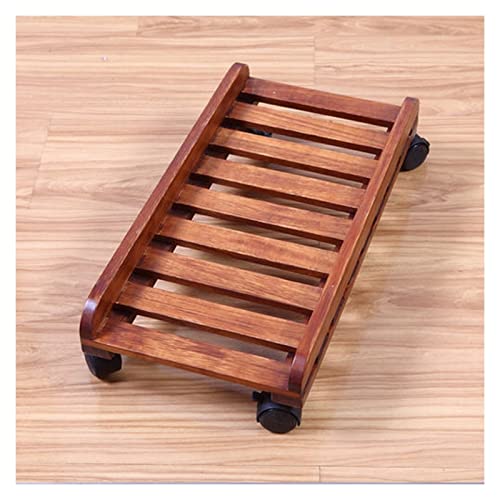 Soporte para CPU para computadora con ruedas y protección lateral, madera, 50 cm x 25 cm miniatura 1