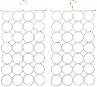 Tosnail Pack of 2 Scarf Hanger Holder Organizer Space Saver for Tie, Belt, Scarves, Socks - White