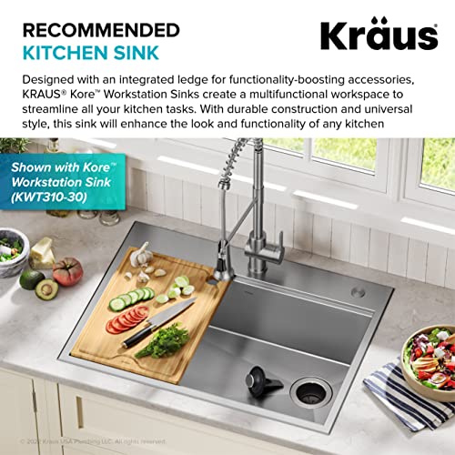 KRAUS WasteGuard 1/2 HP Continuous Feed Ultra-Quiet Motor Garbage Disposal with Quick Connect Mount, Power Cord and Flange Included, KWD110-50MBL thumbnail 14