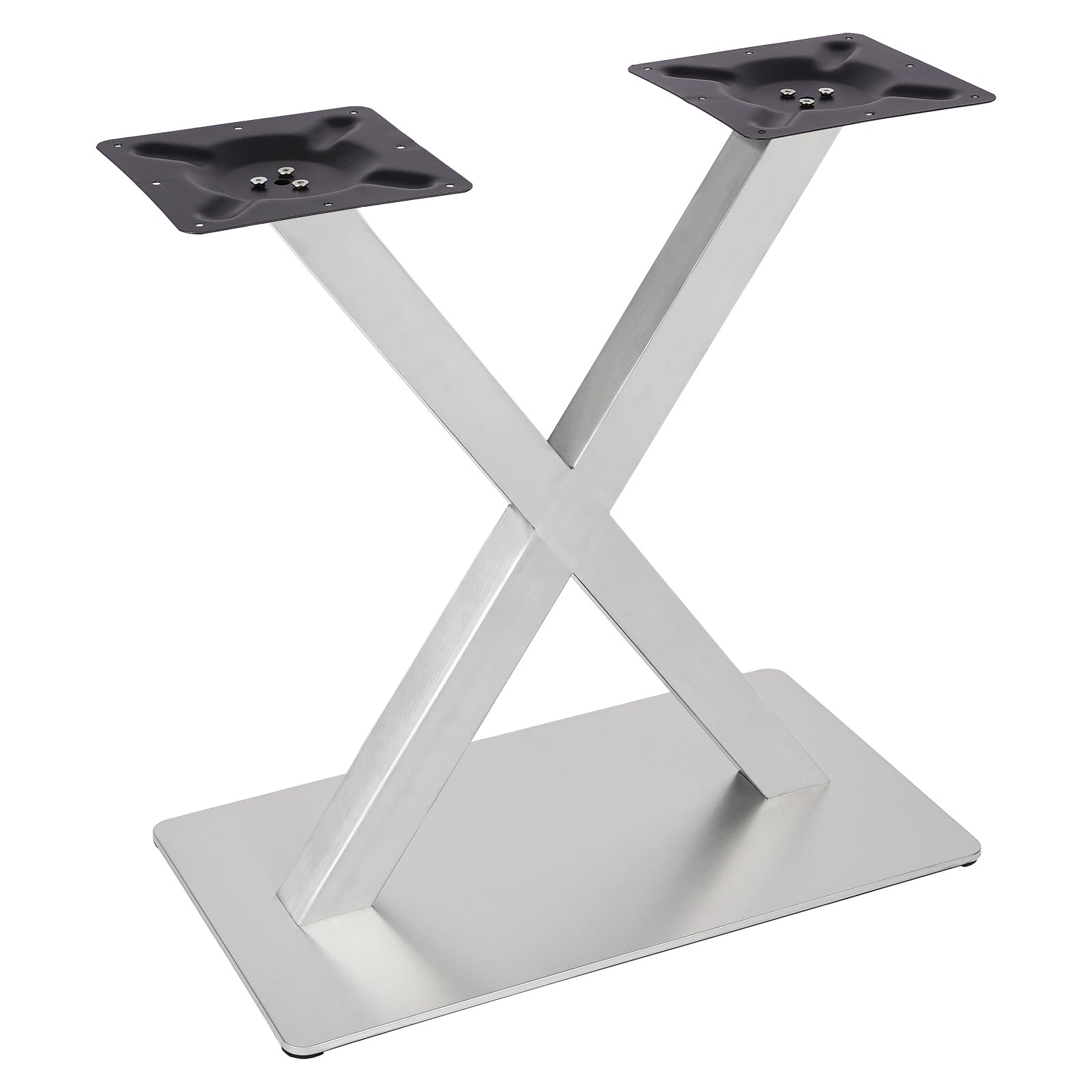 Patas de mesa de acero inoxidable, marco de mesa X-Frame, estructura de escritorio, 200 kg, patas modernas de 72 cm de altura, inoxidable, ahorra espacio, para cocina y oficina, base de 70 x