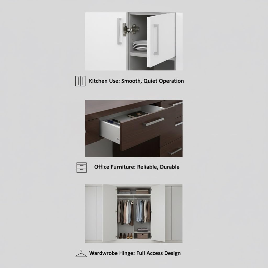 Soft Close Cabinet Hinges Hidden Cabinet Hinges for Doors Overlay Concealed Hinges with Damper Slow Close Hinge for Kitchen Cabinets Face Frame Durable Nickel Plated