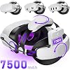 Hot-Swappable Head Strap for Quest 2/Quest 3/Quest 3S, 7500mAH Detachable Pack, Extra 3-4 Hours Playtime, Double Knobs, Soft Cushion, Reduces Head Pressure, Enhanced Comfort and Support