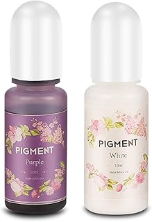 MENNYO Resina epoxi, color lila y blanco, 10 ml, 2 colores