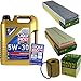 Produktbild QR-PARTS 69371459 Filter Set Inspektionspaket 5 Liter Motoröl Longlife III 5W-30 MANN-FILTER Innenraumfilter Luftfilter Ölfilter