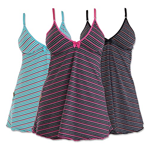 Kit com 03 Camisolas Listras Click Mais Bonita (XG, Preto)