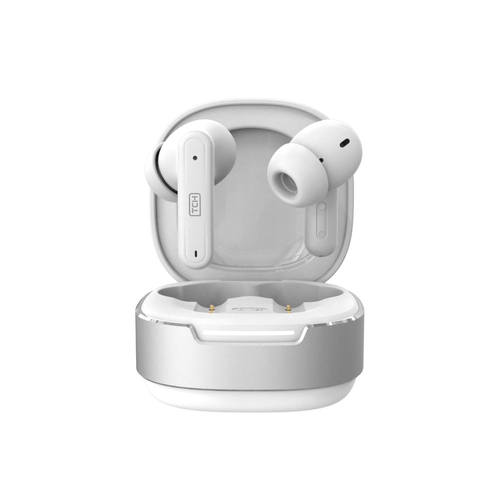 TCH Wireless Earbuds D6 Sound Hunt Hybrid Noise Cancellation Bluetooth 5.4 Wireless, ANC ear buds 6-Mic ENC 45H Playtime, AI crystal-clear calls 13mm driver, Dual Connection, earphones iPhone Android