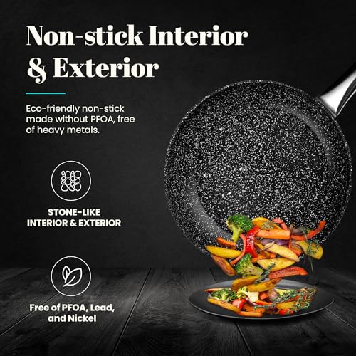 Wecook! Professional Padella Induzione 32Cm, Antiaderente Ecologico In Pietra Senza Pfoa, Alluminio Forgiato, 2,8 Mm Spessore, Rame, Maniglia In Acciaio Inox, Vitroceramica, Gas, Forno - 6