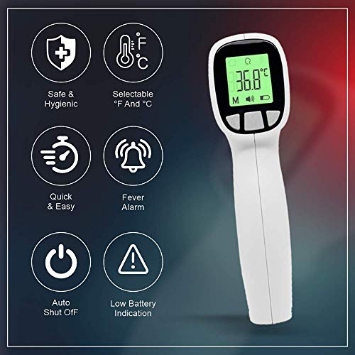Image of BPL Medical Technologies Accudigit F2 Non Contact Infrared Thermometer (White)